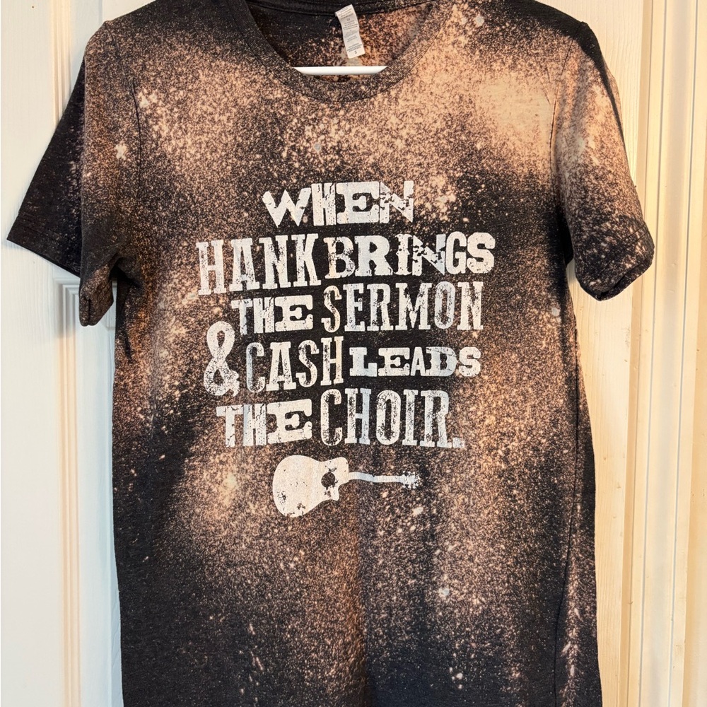 Graphic Brown and White Men's Upcycled Short Sleeve Tee